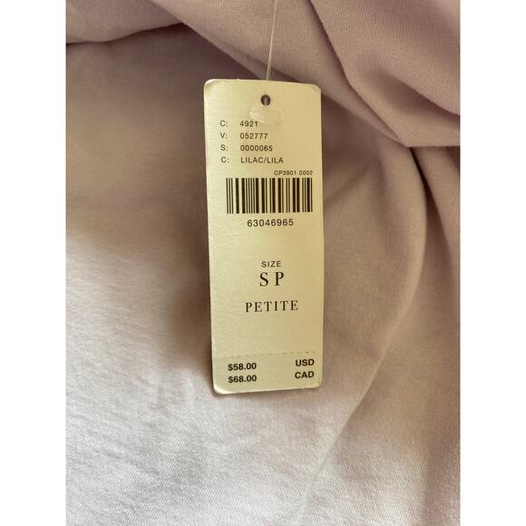 By Anthropologie Lilac T-Shirt Short Sleeve Cutout Back Detail Athletic Active - Picture 4 of 8